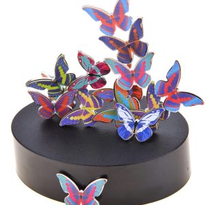 PowerTRC Toy Magnetic Desktop Sculpture (Butterflies) | Mini Magnetic Art Decoration for Desktop | Fun Stress Relief Office Gift